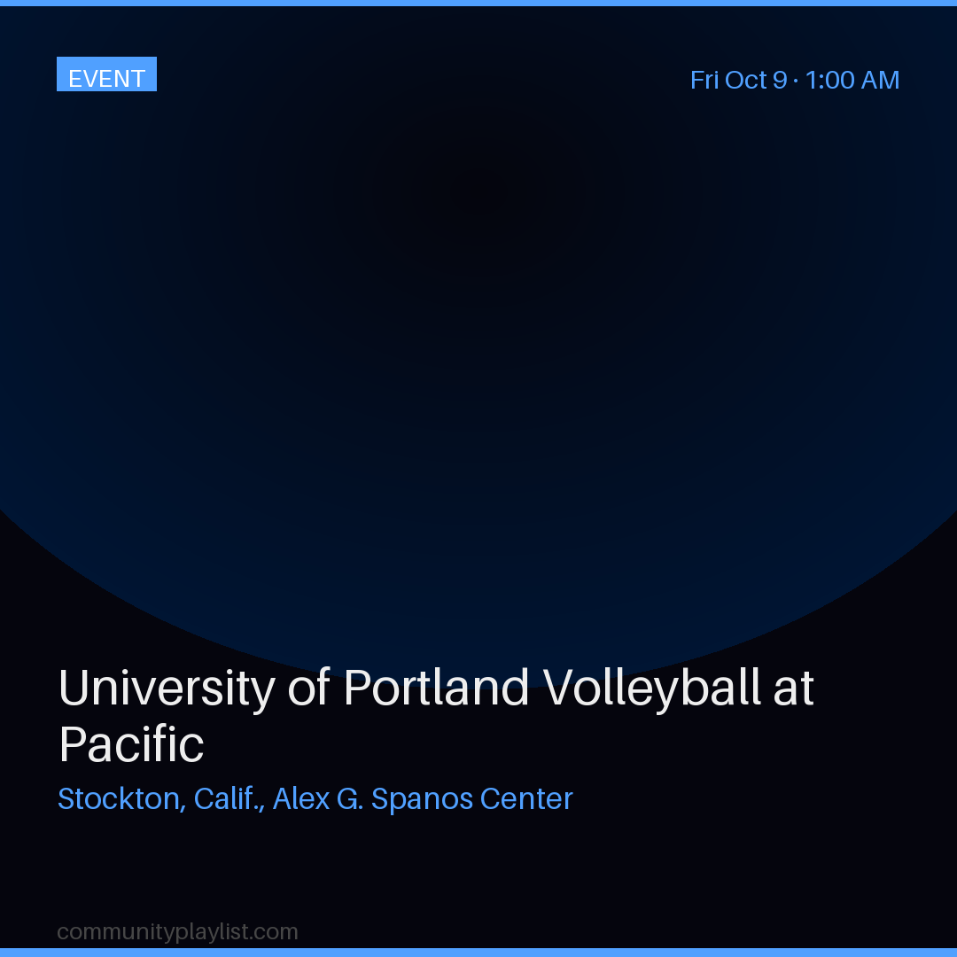 University of Portland Volleyball at Pacific