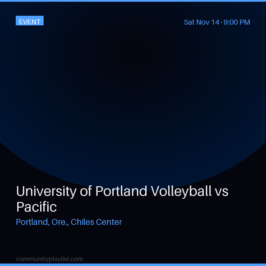 University of Portland Volleyball vs Pacific