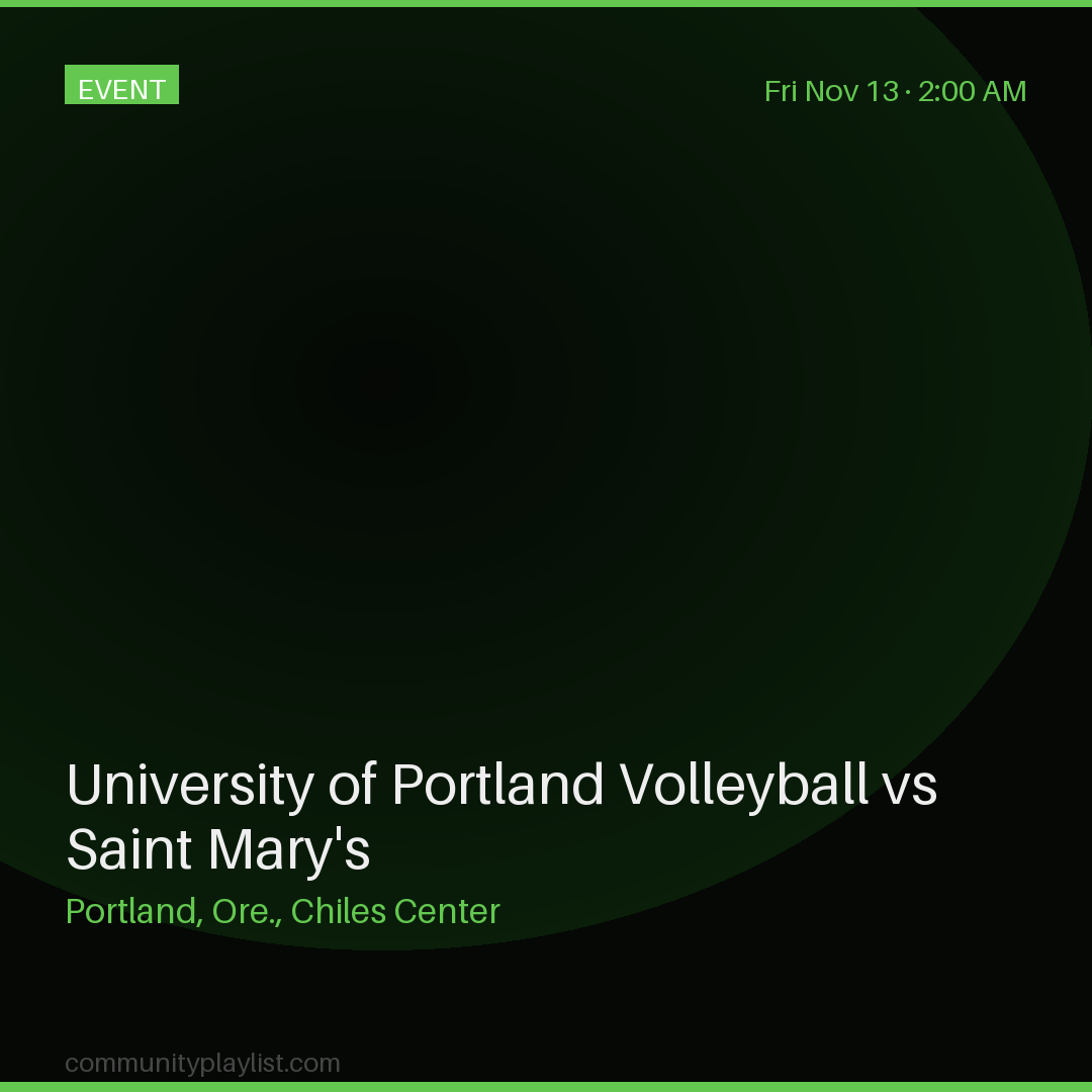 University of Portland Volleyball vs Saint Mary's