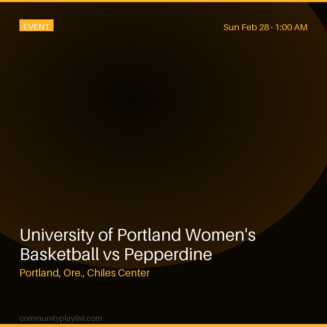 University of Portland Women's Basketball vs Pepperdine