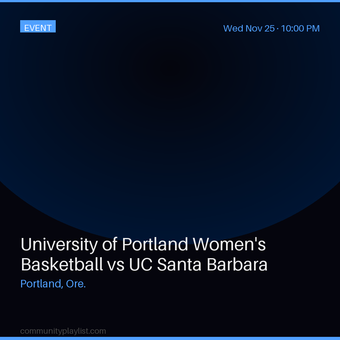 University of Portland Women's Basketball vs UC Santa Barbara