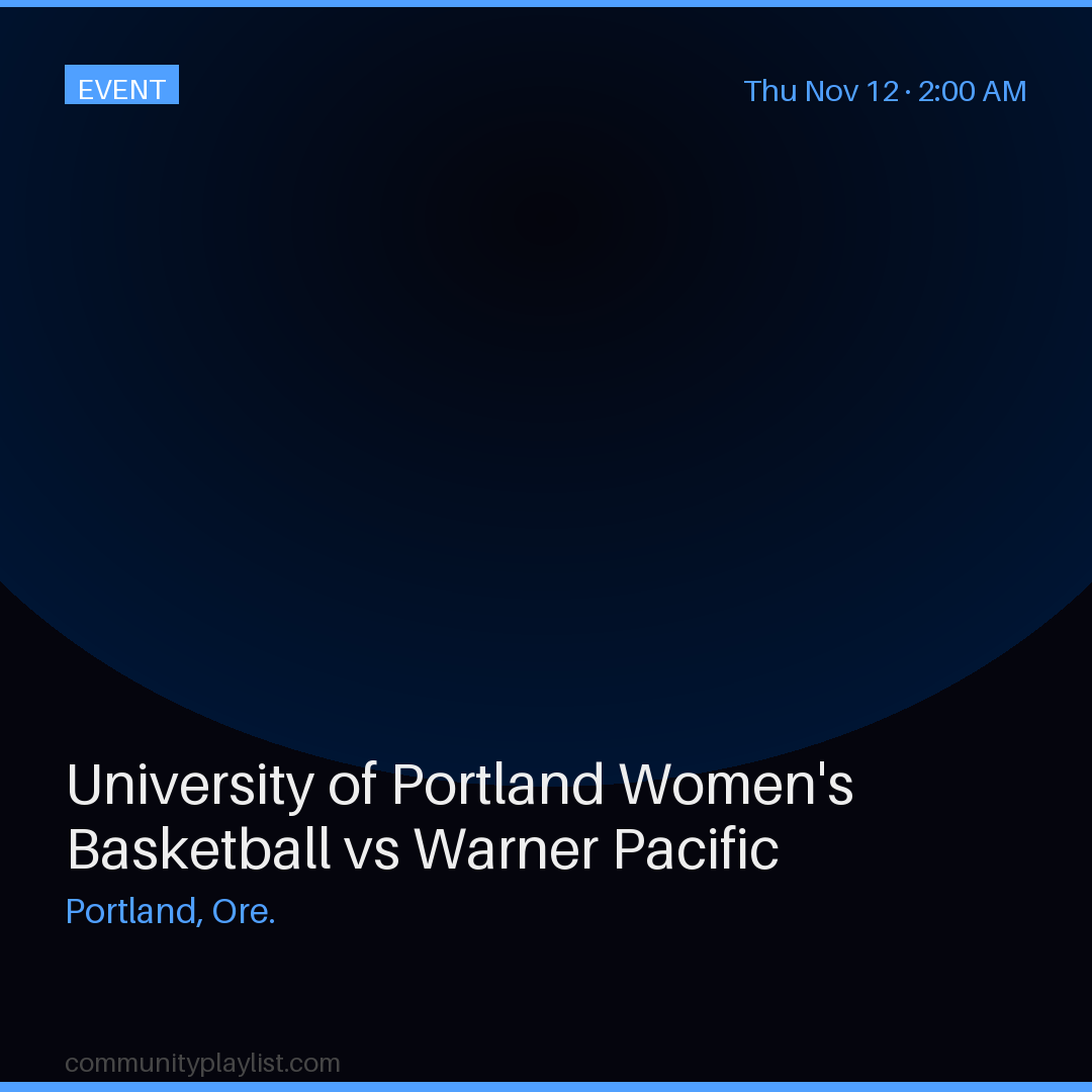 University of Portland Women's Basketball vs Warner Pacific