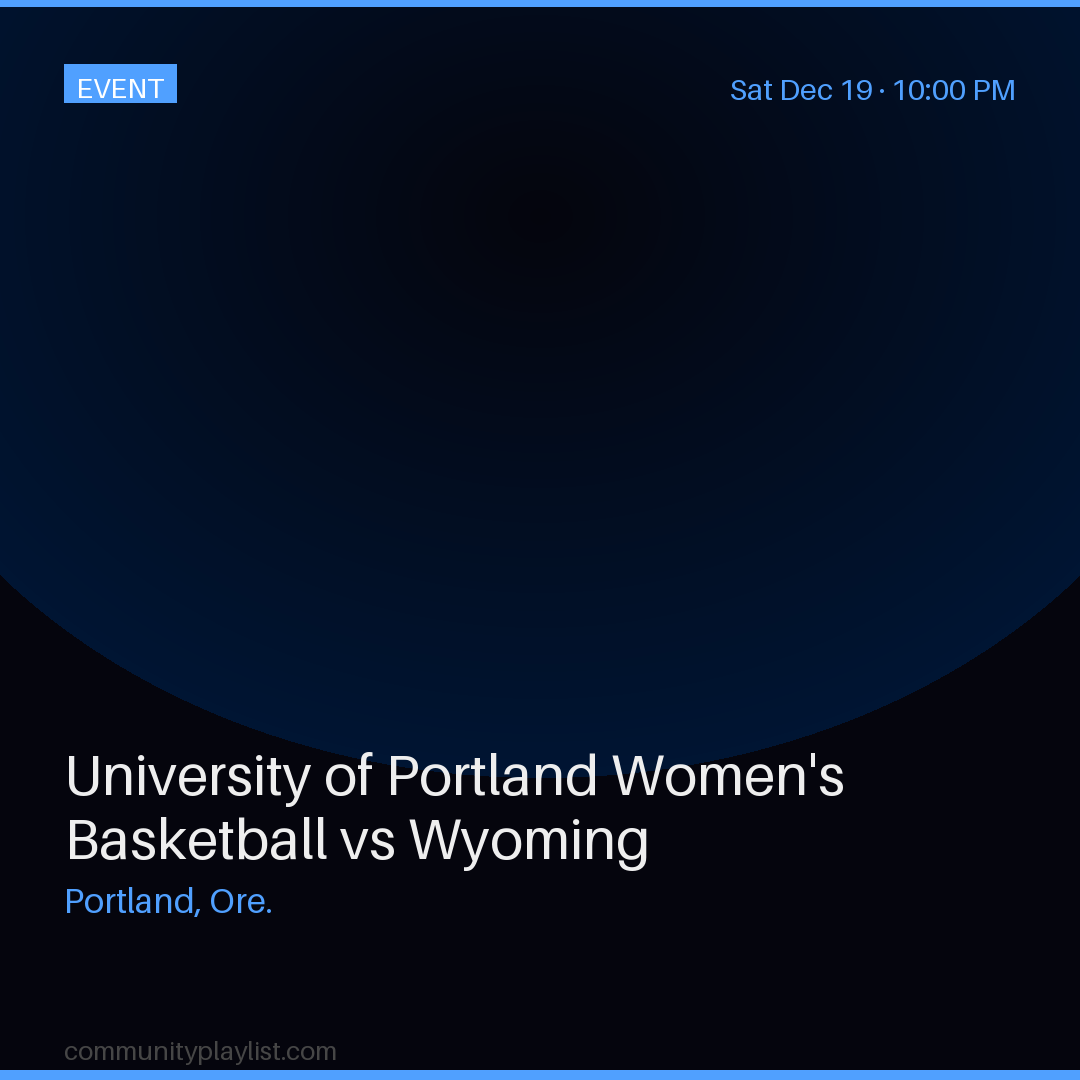 University of Portland Women's Basketball vs Wyoming