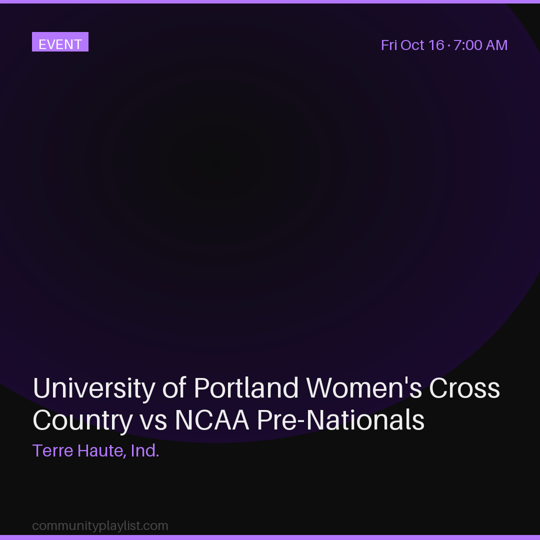 University of Portland Women's Cross Country vs NCAA Pre-Nationals