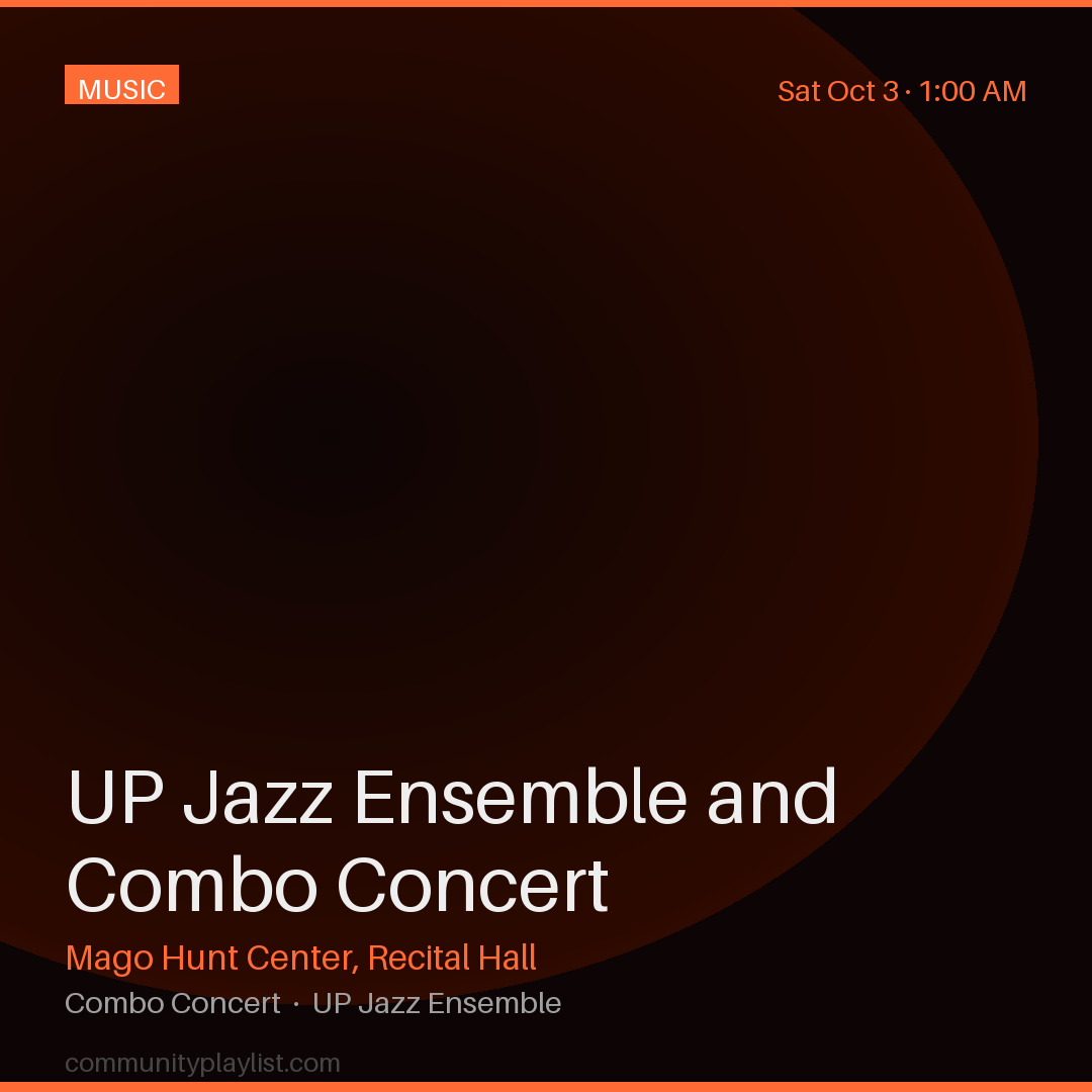 Up Jazz Ensemble and Combo Concert