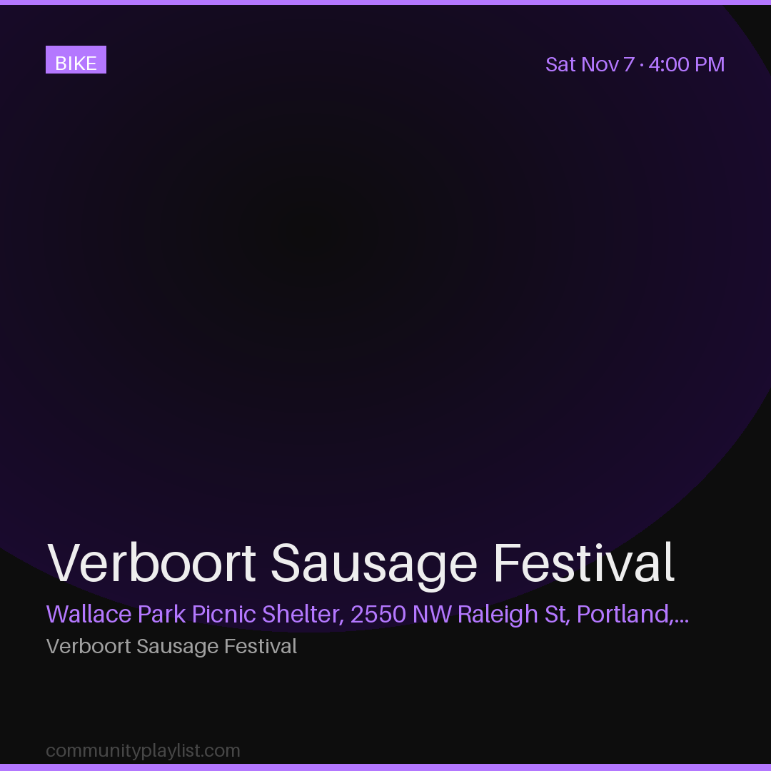 Verboort Sausage Festival