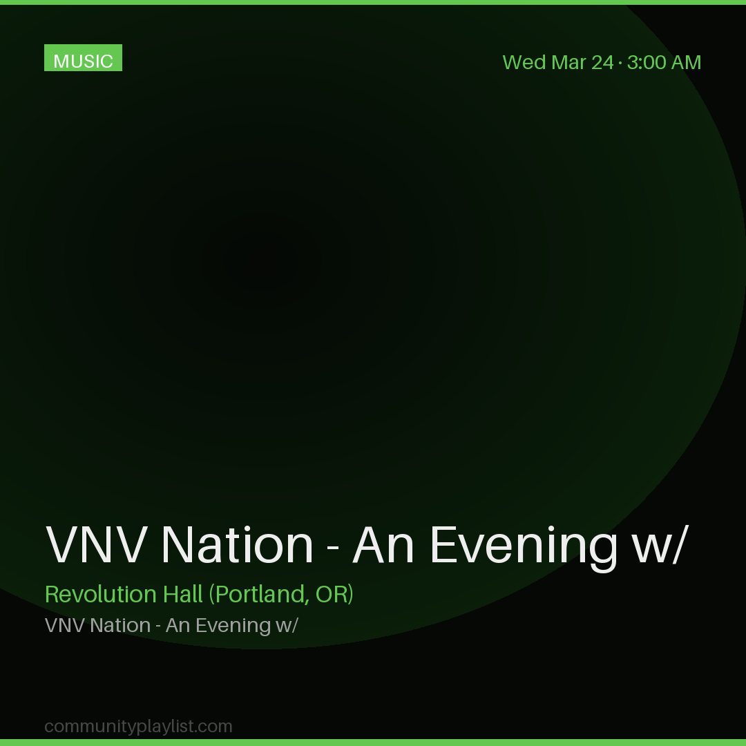 VNV Nation - An Evening w/