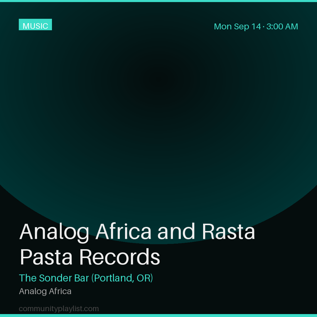 Analog Africa and Rasta Pasta Records