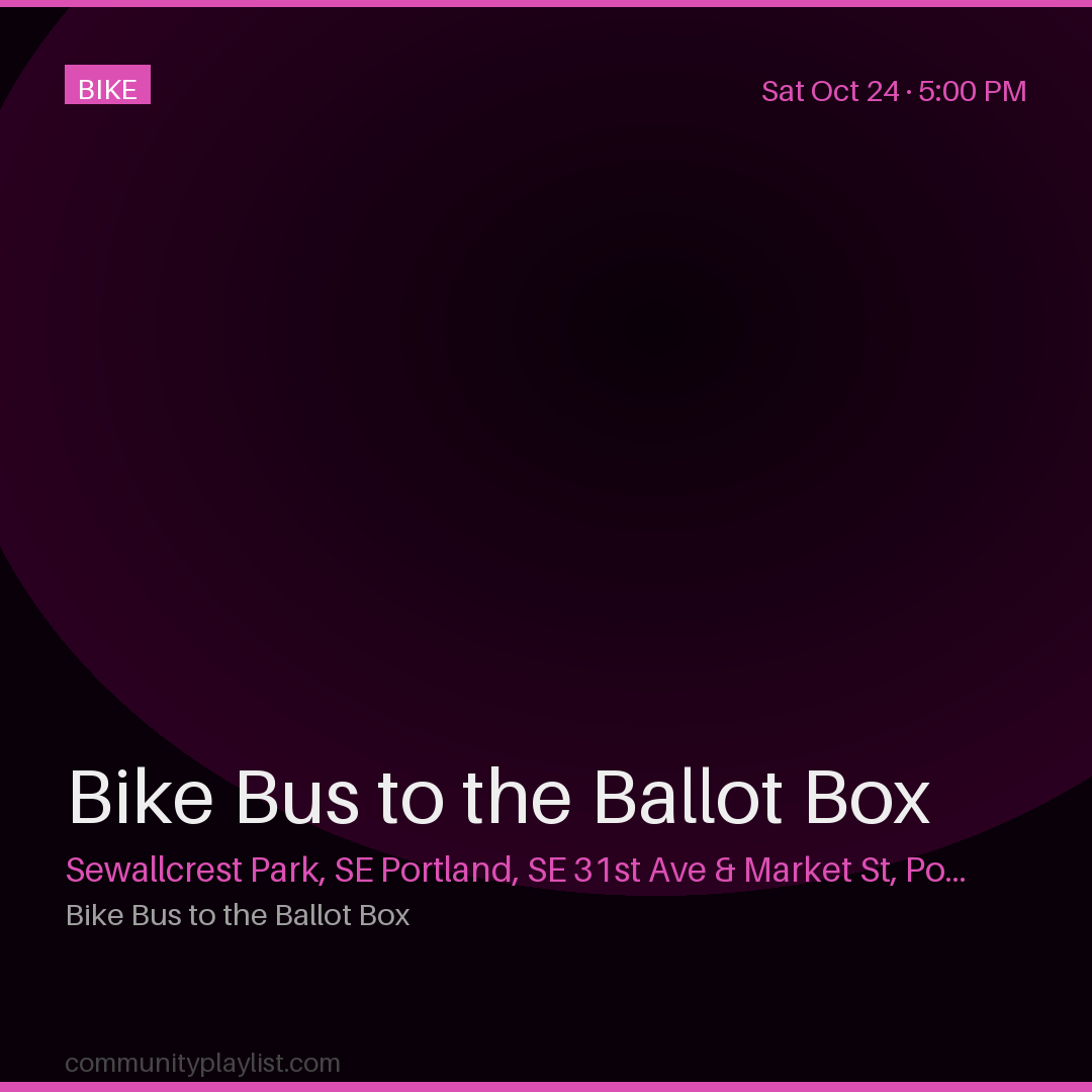 Bike Bus to the Ballot Box