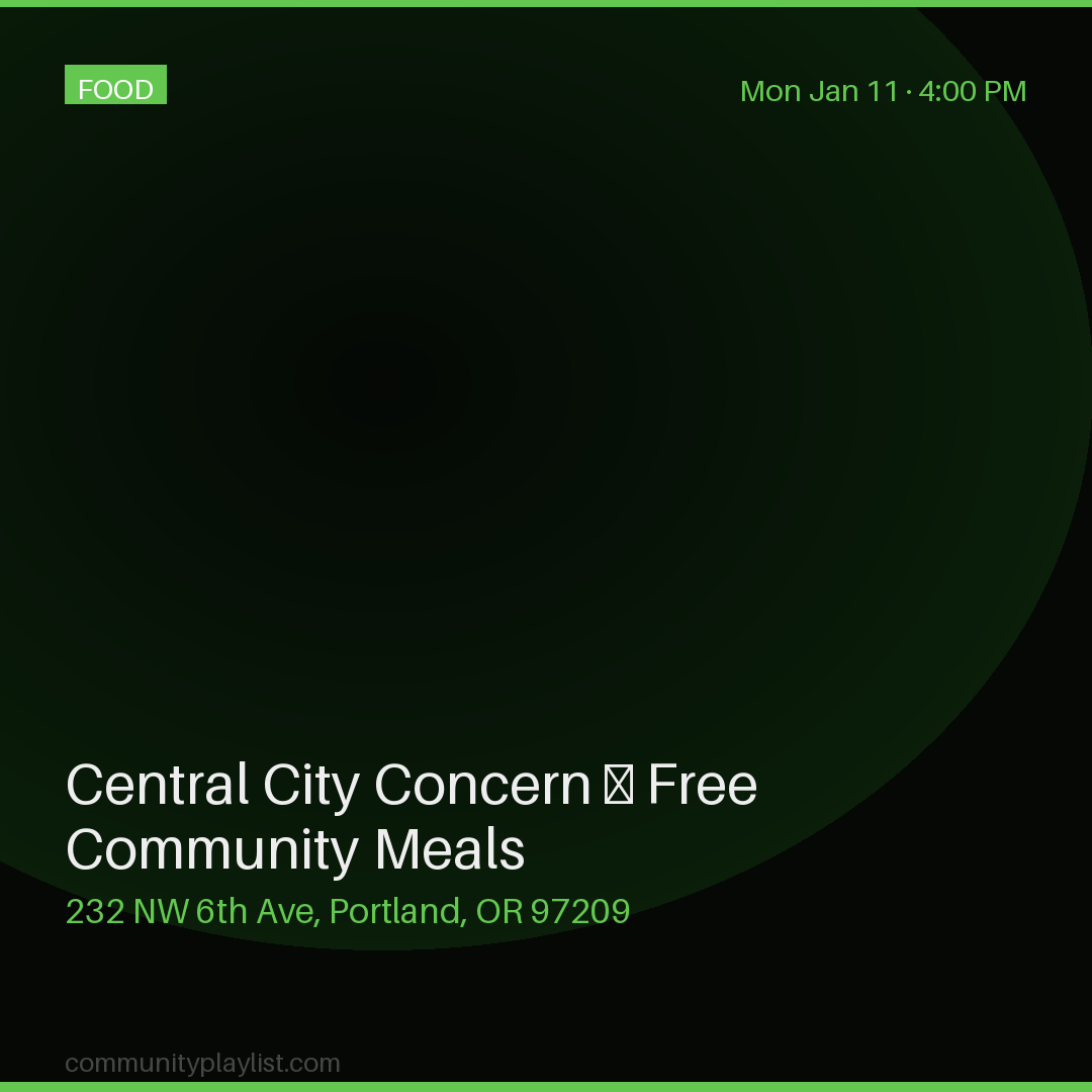 Central City Concern — Free Community Meals