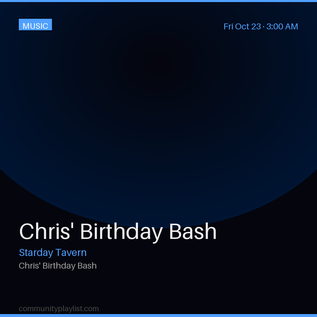 Chris' Birthday Bash