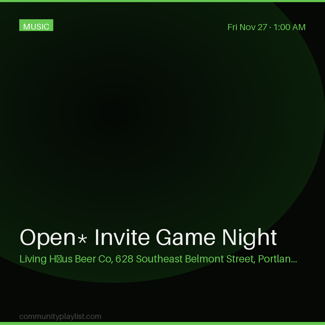 Open* Invite Game Night