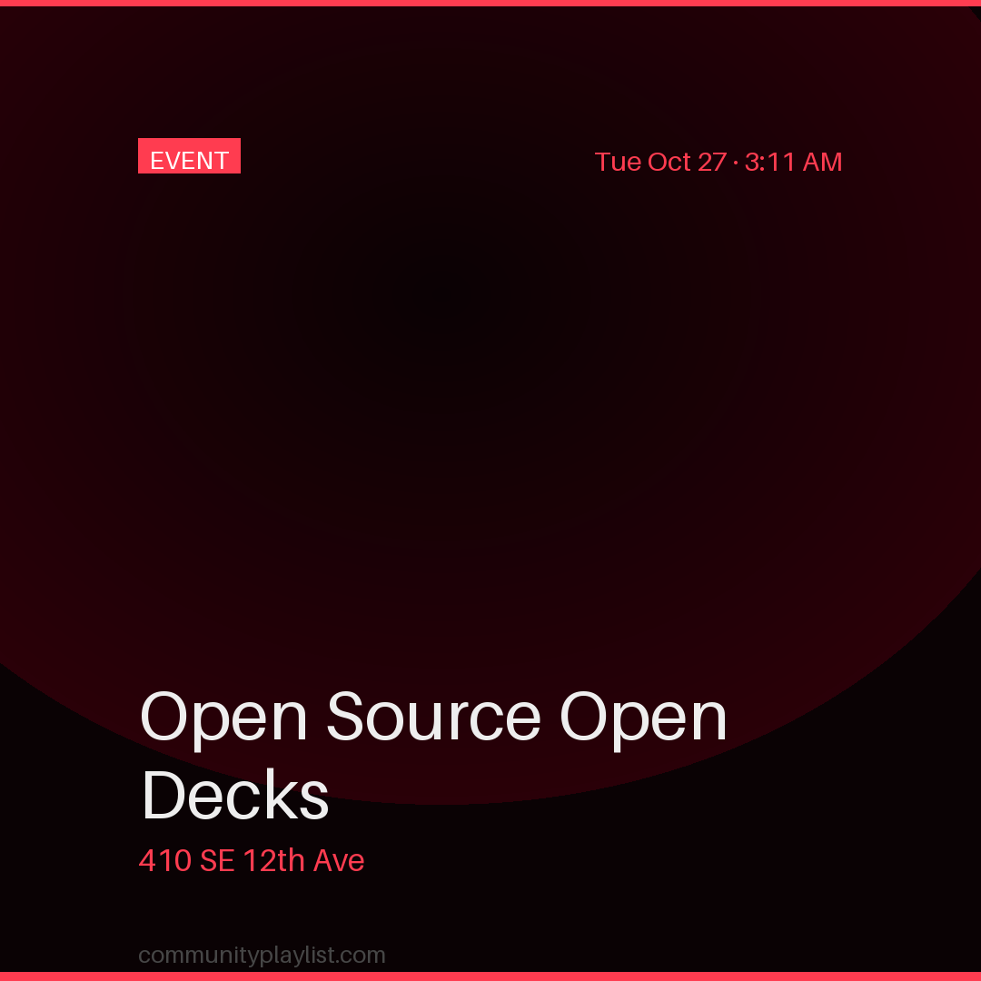 Open Source Open Decks