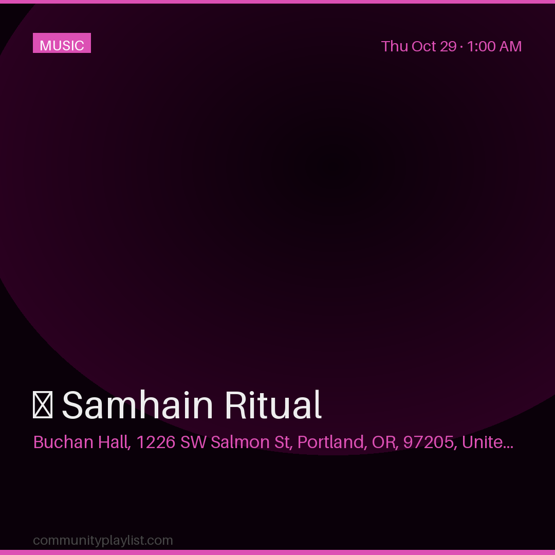 🌎 Samhain Ritual
