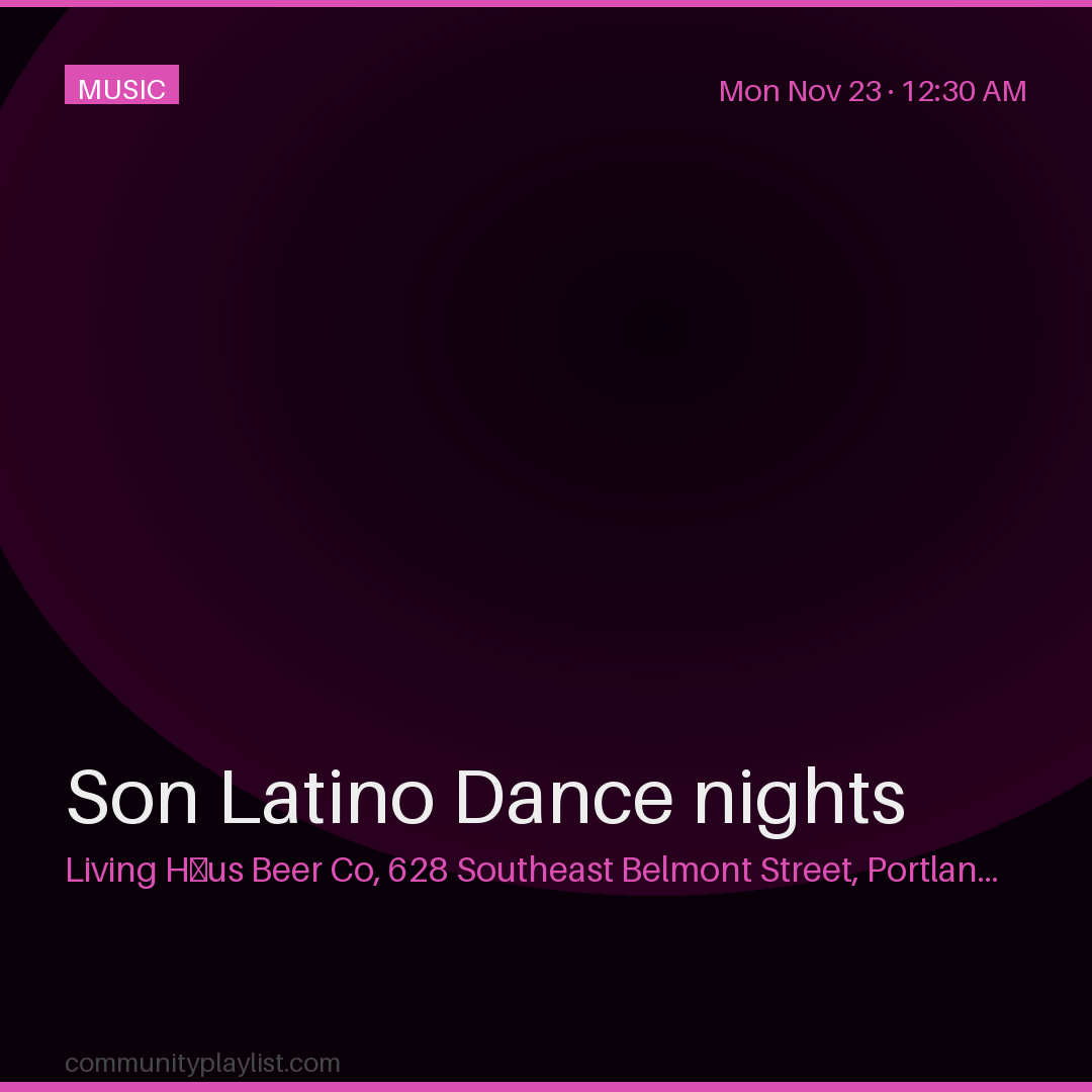 Son Latino Dance nights