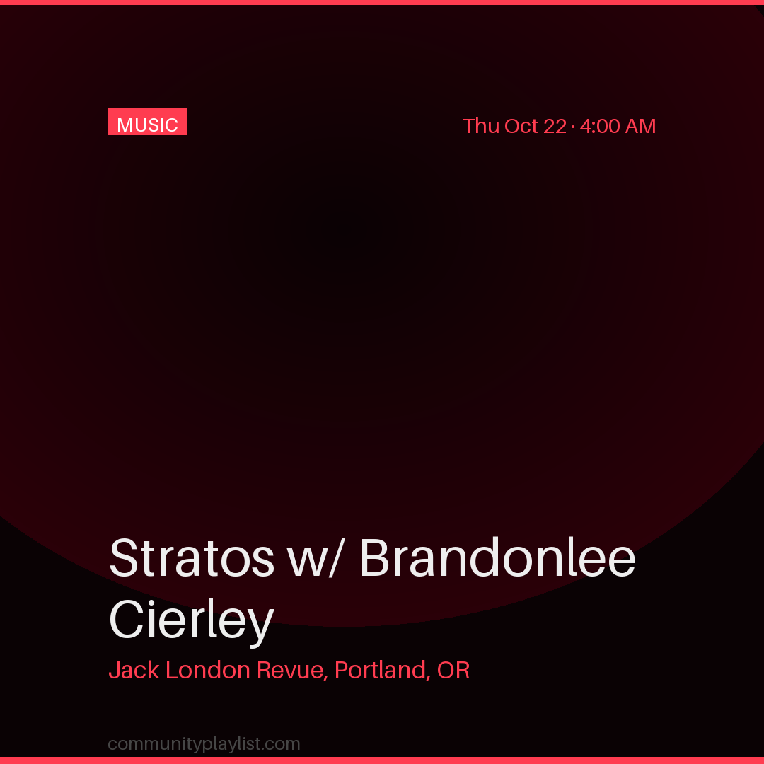 Stratos w/ Brandonlee Cierley