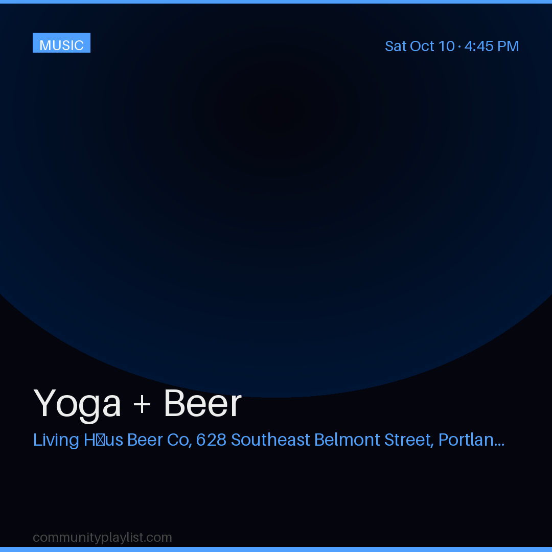 Yoga + Beer