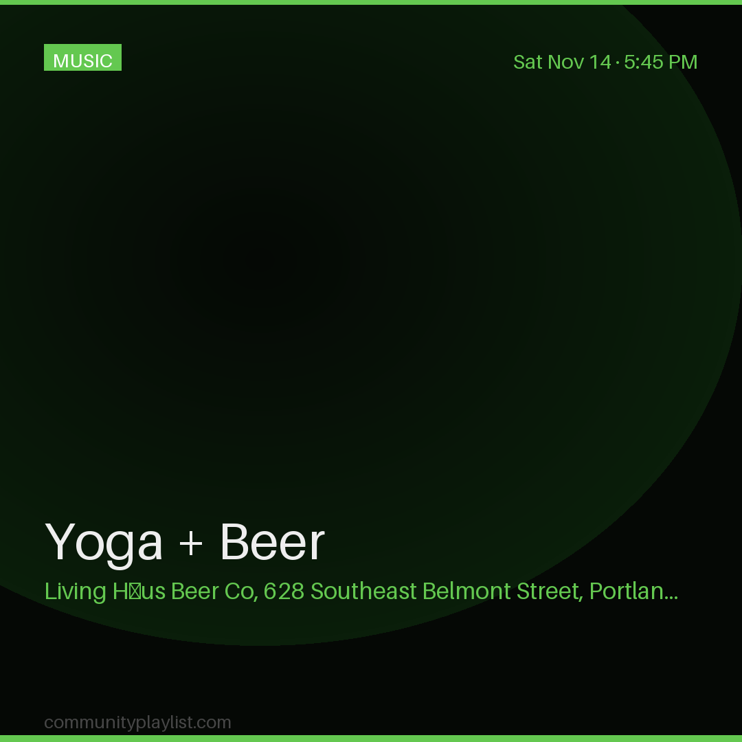 Yoga + Beer
