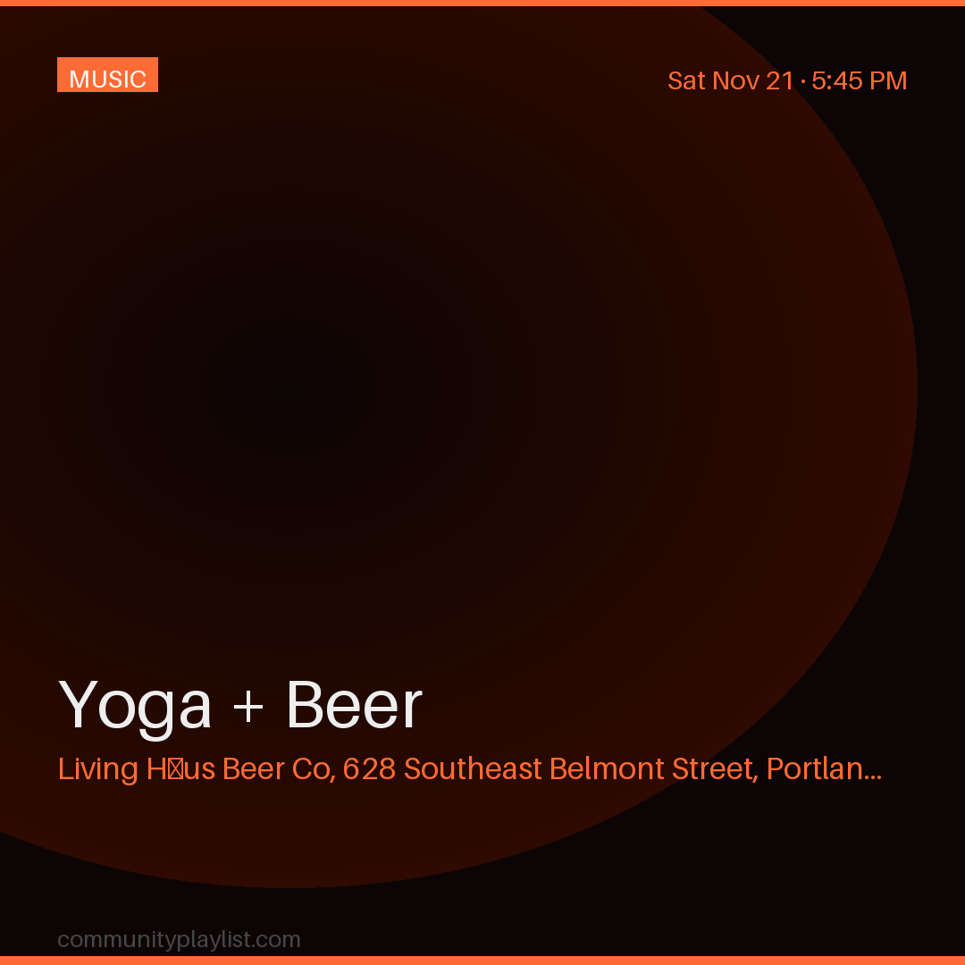 Yoga + Beer