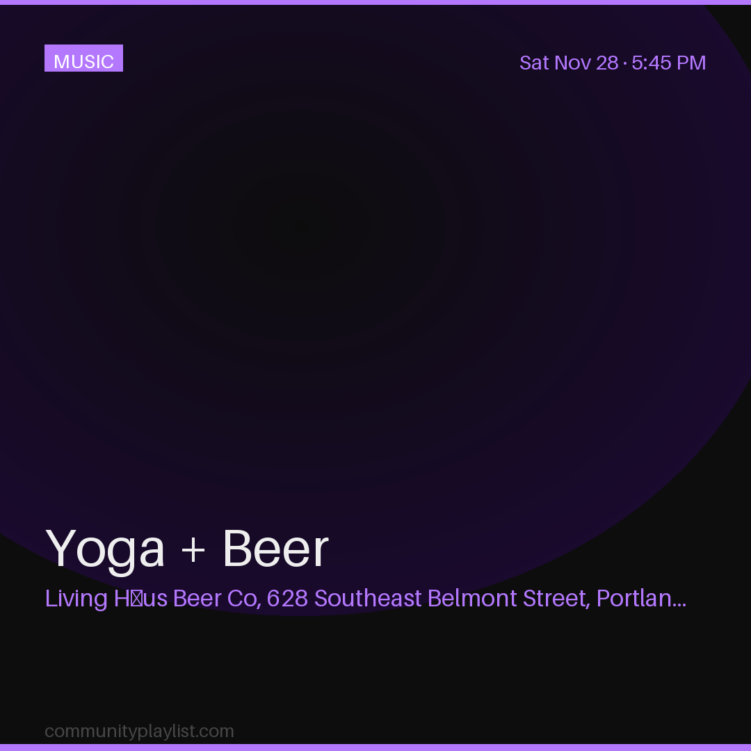 Yoga + Beer