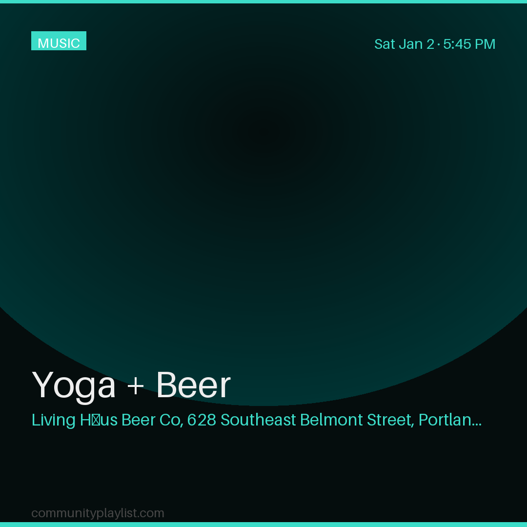Yoga + Beer