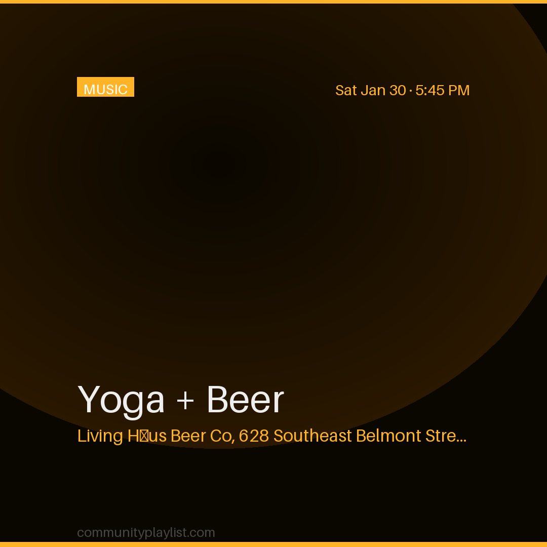 Yoga + Beer