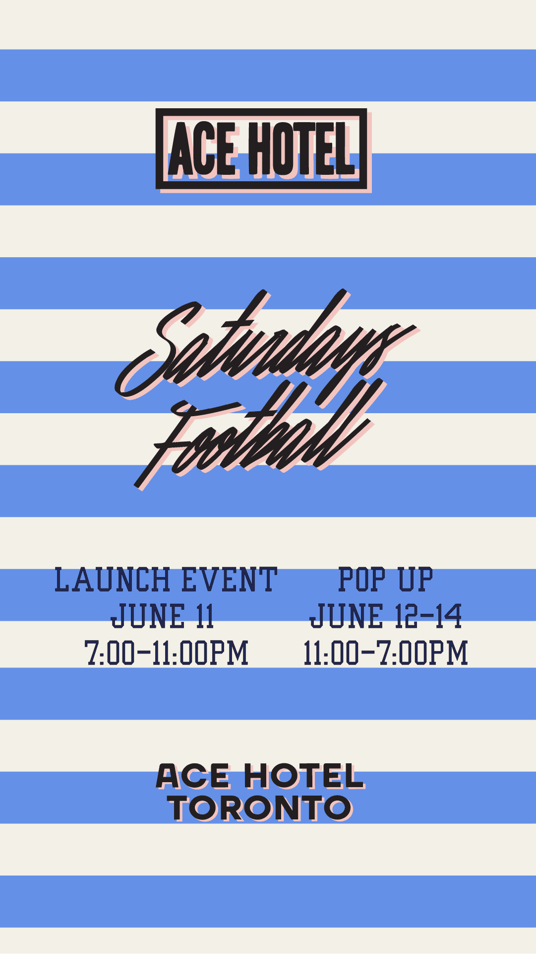 Ace Hotel x Saturdays Football Pop Up Launch