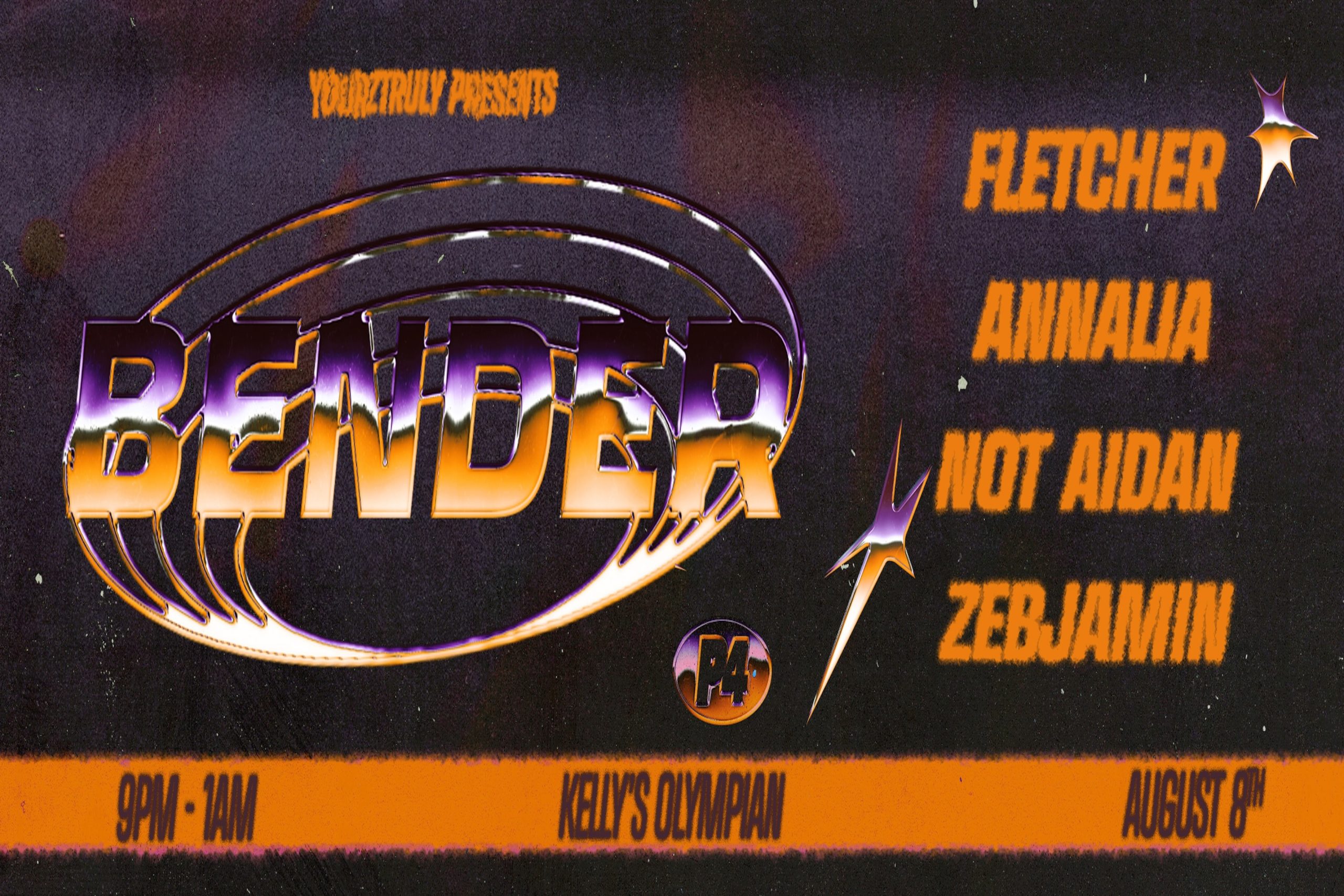 YOURZTRULY PRESENTS BENDER PT. 4 featuring FLETCHER, ANNALIA, NOT AIDAN & ZEBJAMIN
