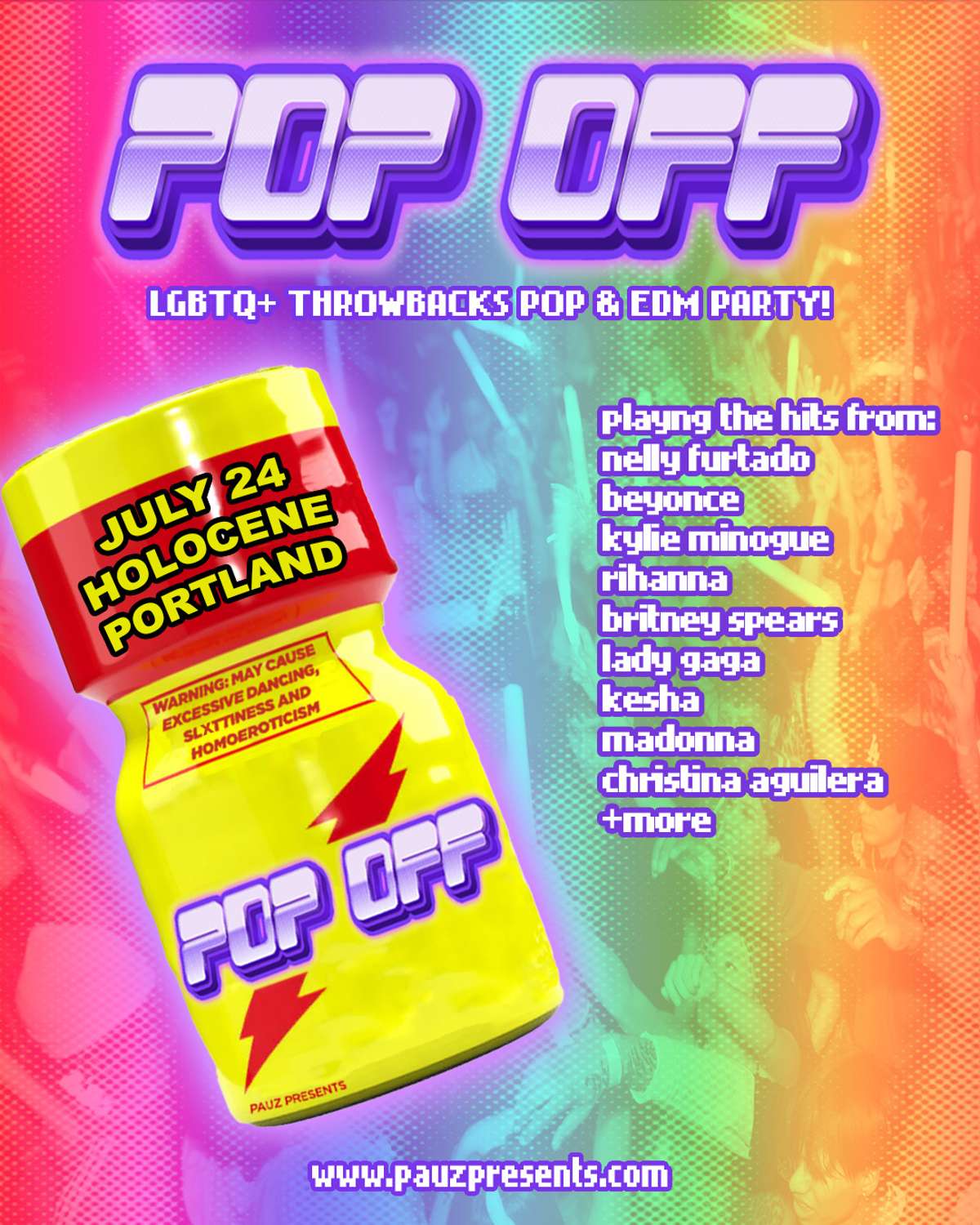 Pop Off! Lgbtq+ Pop & EDM Party! – 21+