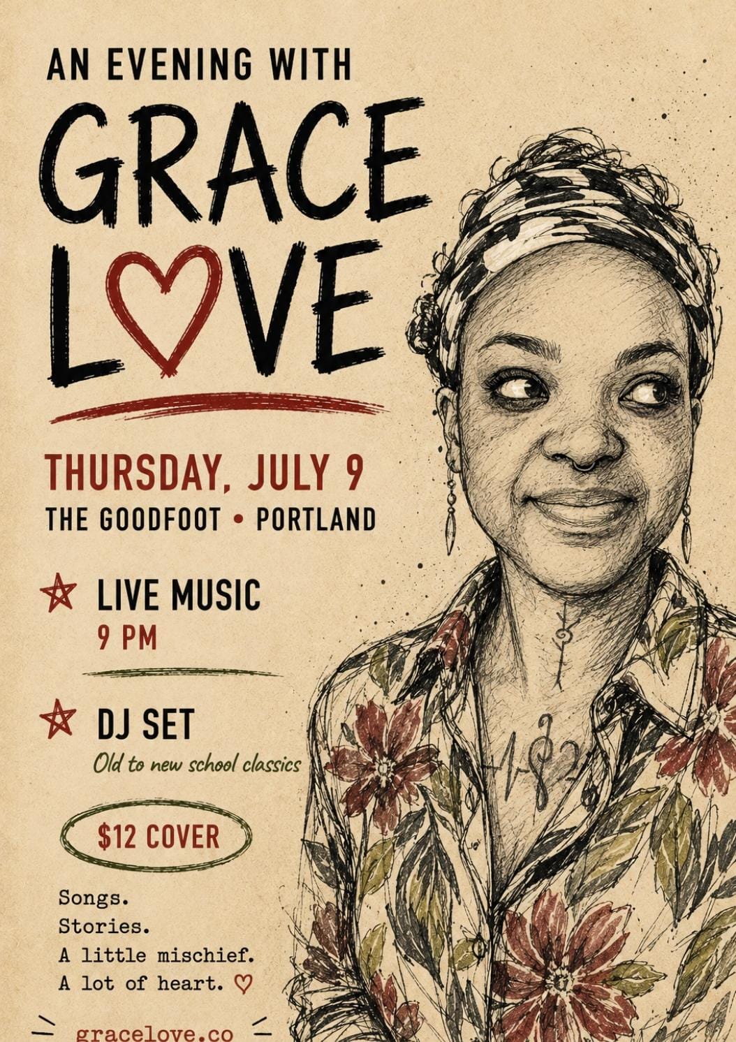 An Evening With Grace Love (8pm Doors)