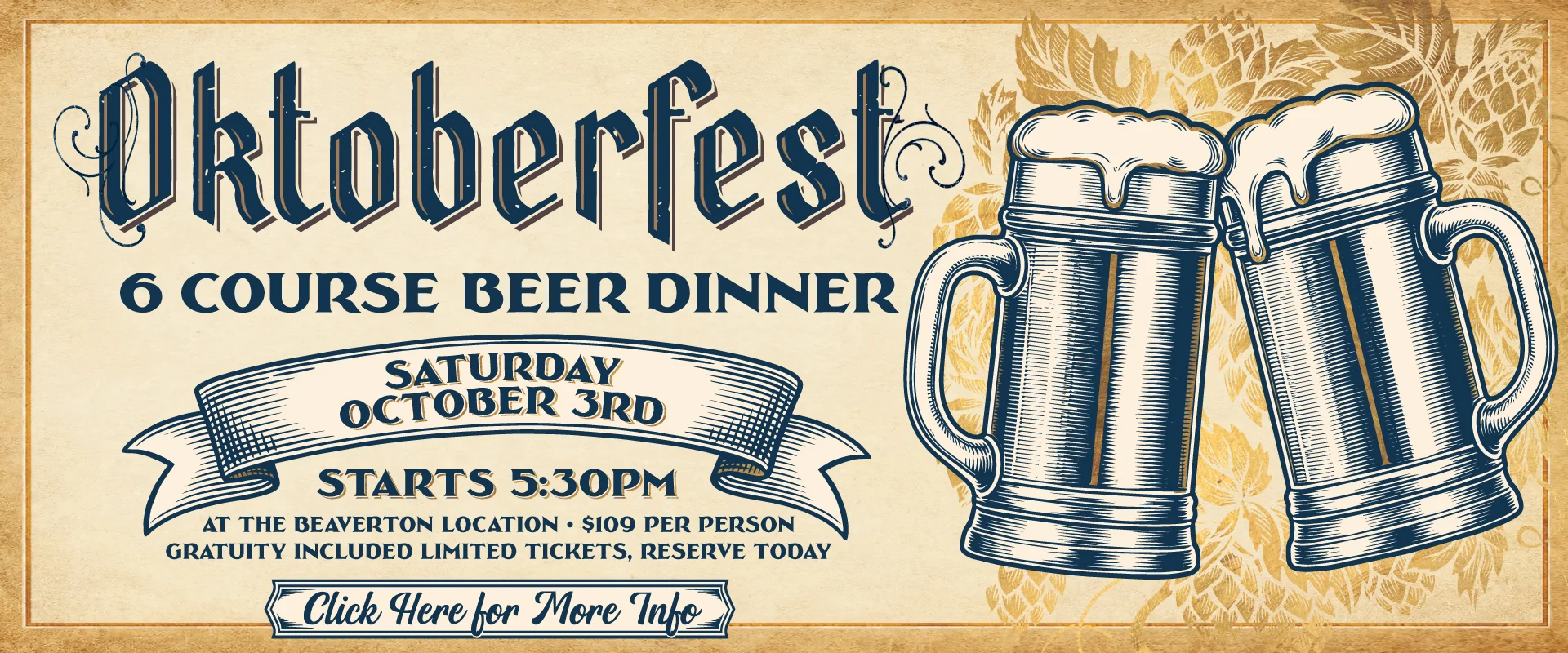 Oktoberfest Brewmaster’s Dinner 2026 | Beaverton
