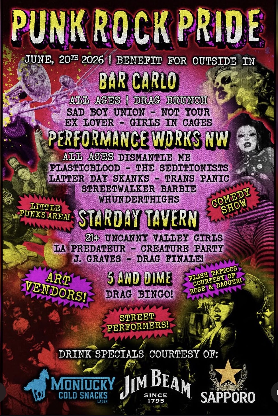 (NakedHearts:PDX) Ride to the Punk Rock Pride event (Music will all be Pride punk)