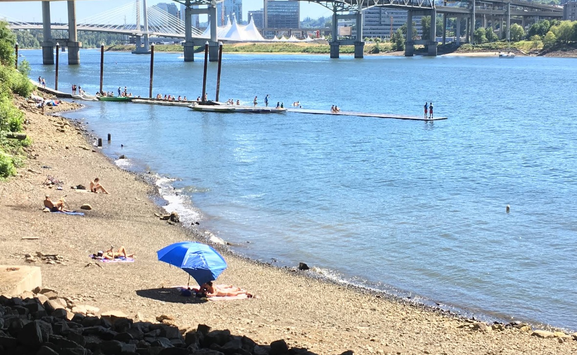 Bike to Swim in the Willamette River -- Audrey McCall Beach -- Bicycle in your Bathing Suit, Spin to Swim, Pedal to Plunge -- EVERY TUESDAY ++ FRI Aug 7 & FRI Aug 28