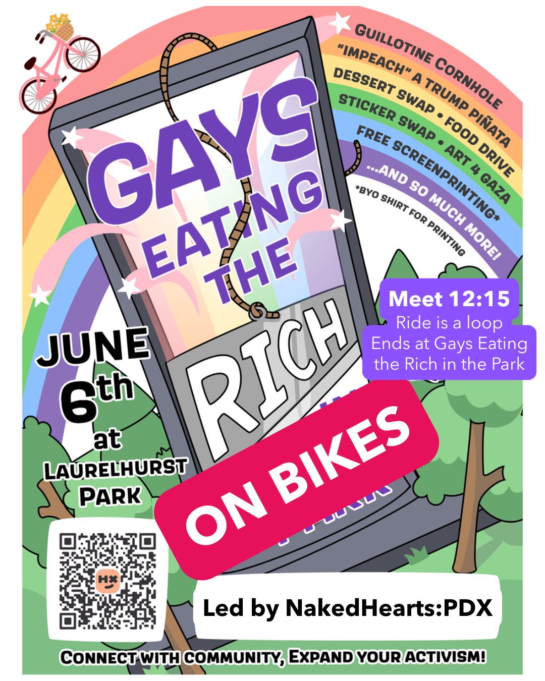 (NakedHearts:PDX) Gays eating the rich - on bikes!