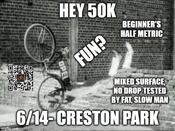 Hey 50k- beginner half metric century
