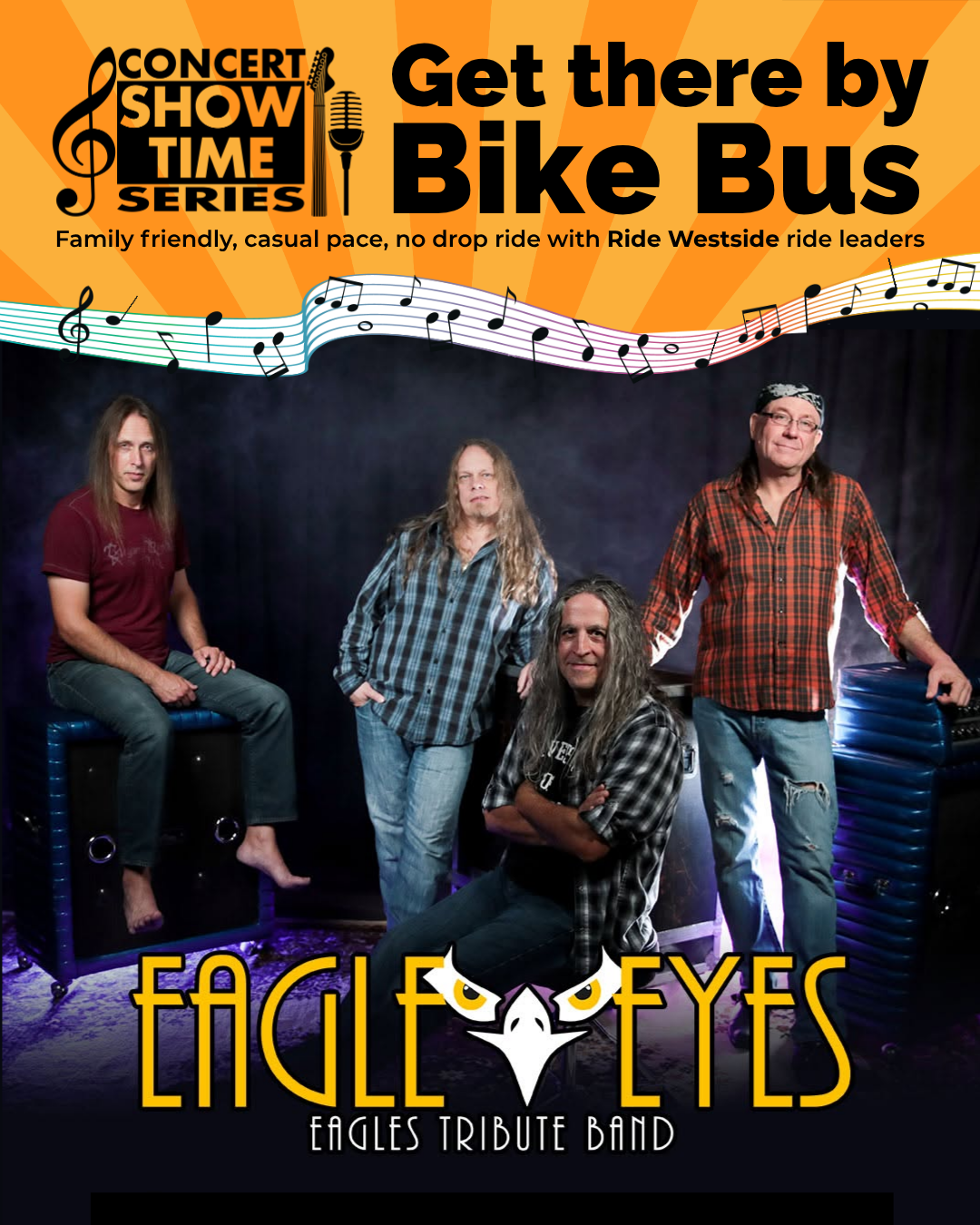 Bike Bus to Hillsboro Showtime Concert Series: Eagle Eyes – Eagles Tribute