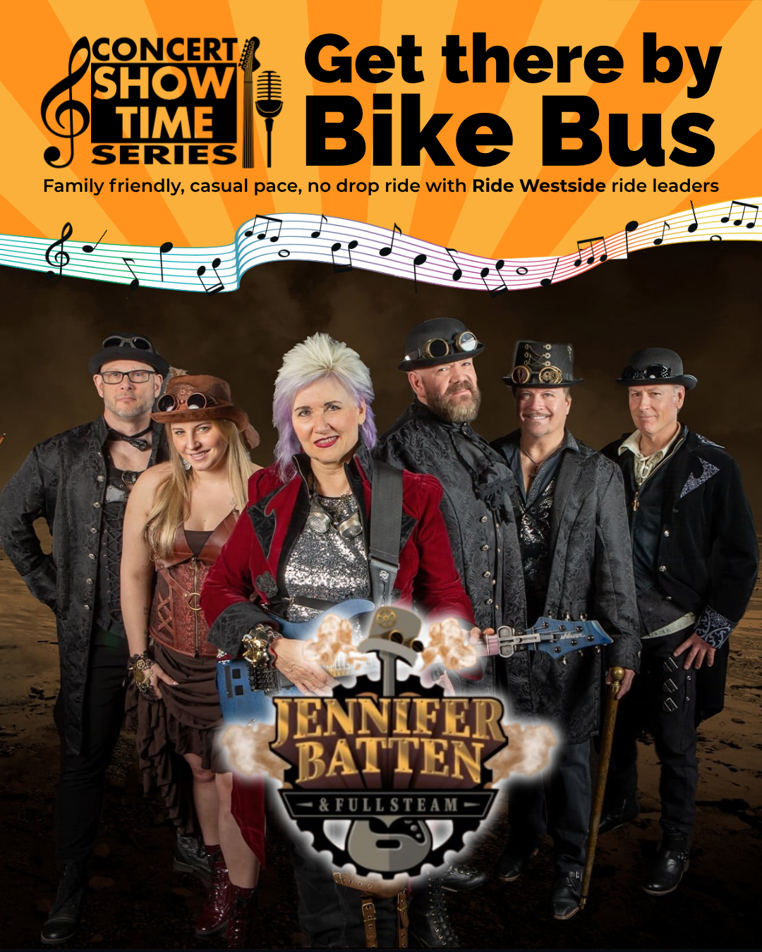 Bike Bus to Hillsboro Showtime Concert Series: Jennifer Batten & Full Steam