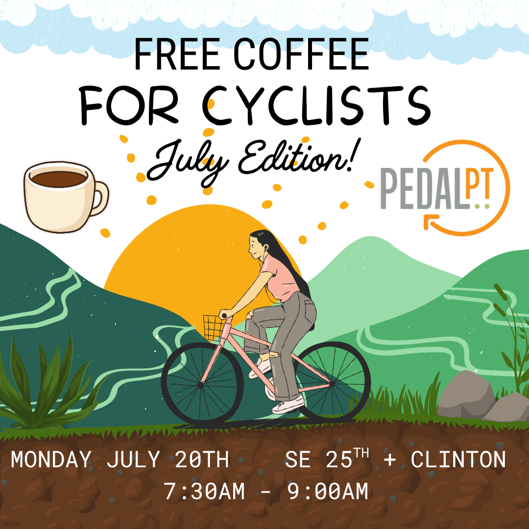 Free Coffee For Cyclists on Clinton with Pedal PT!