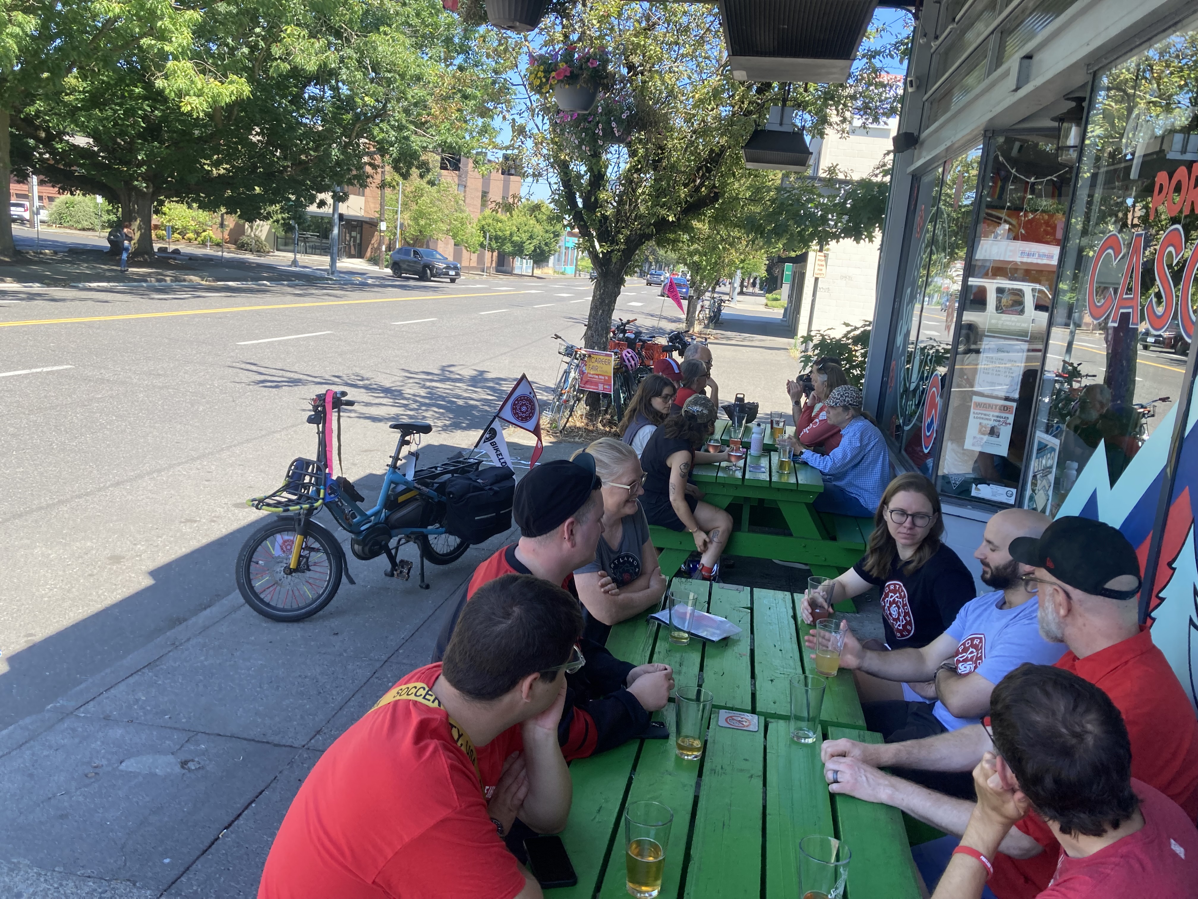 Pride Celebration Thorns Bike Bus x The Athletic Community