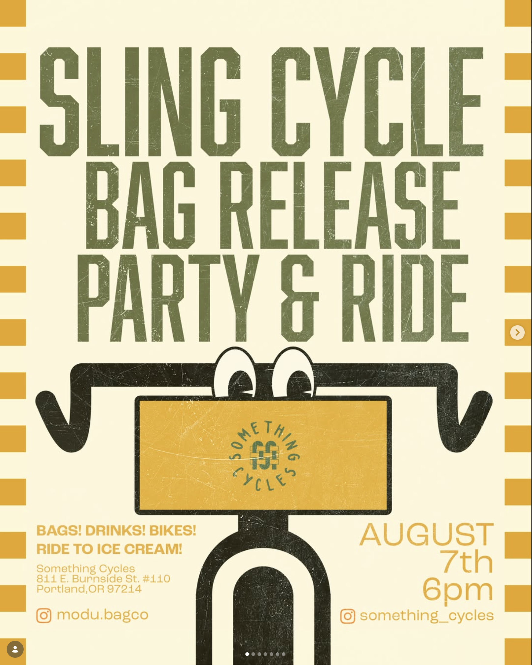 Something Cycles X Modu Bag Co. Sling Cycle Bag Release Party and Ride!