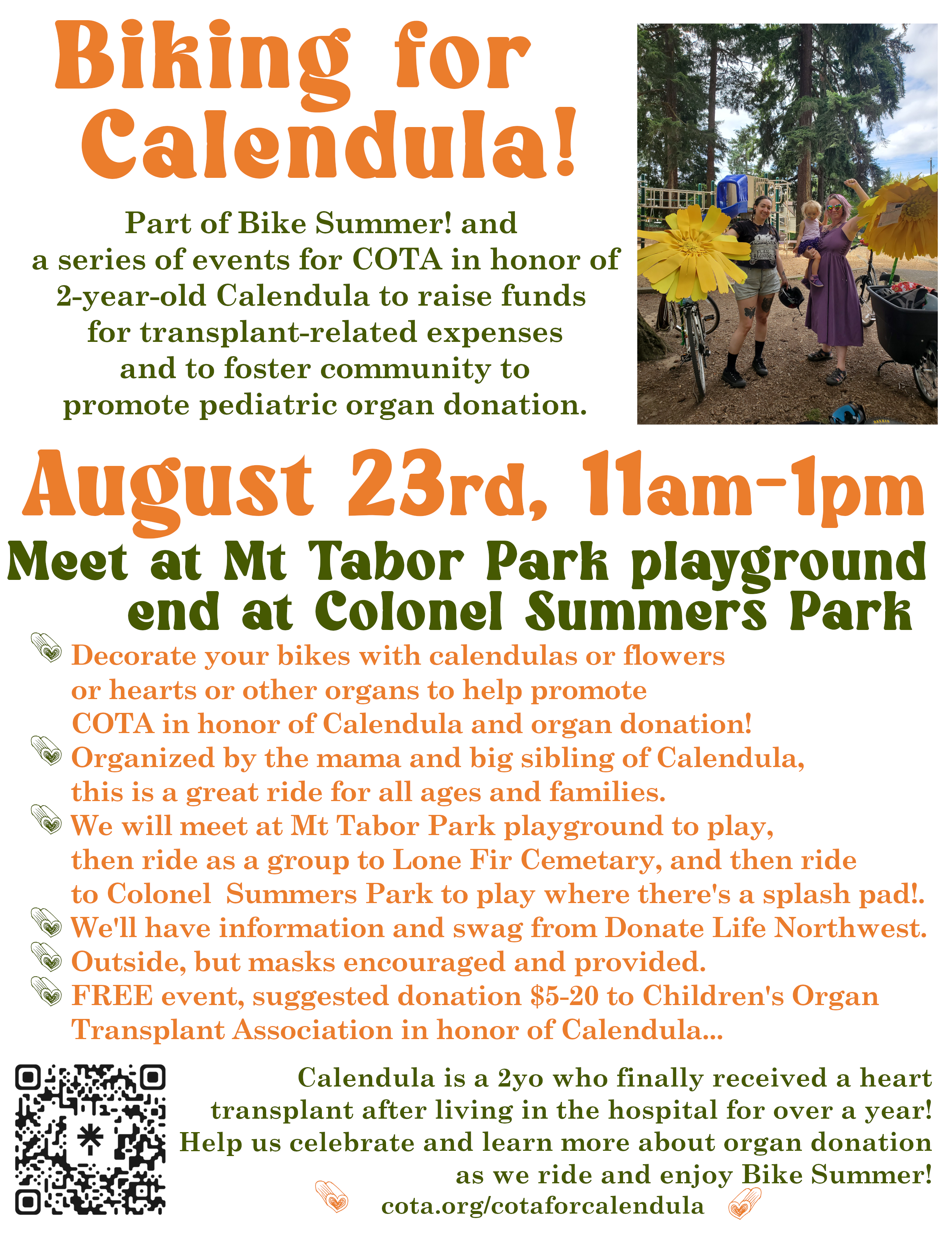 Biking for Calendula!