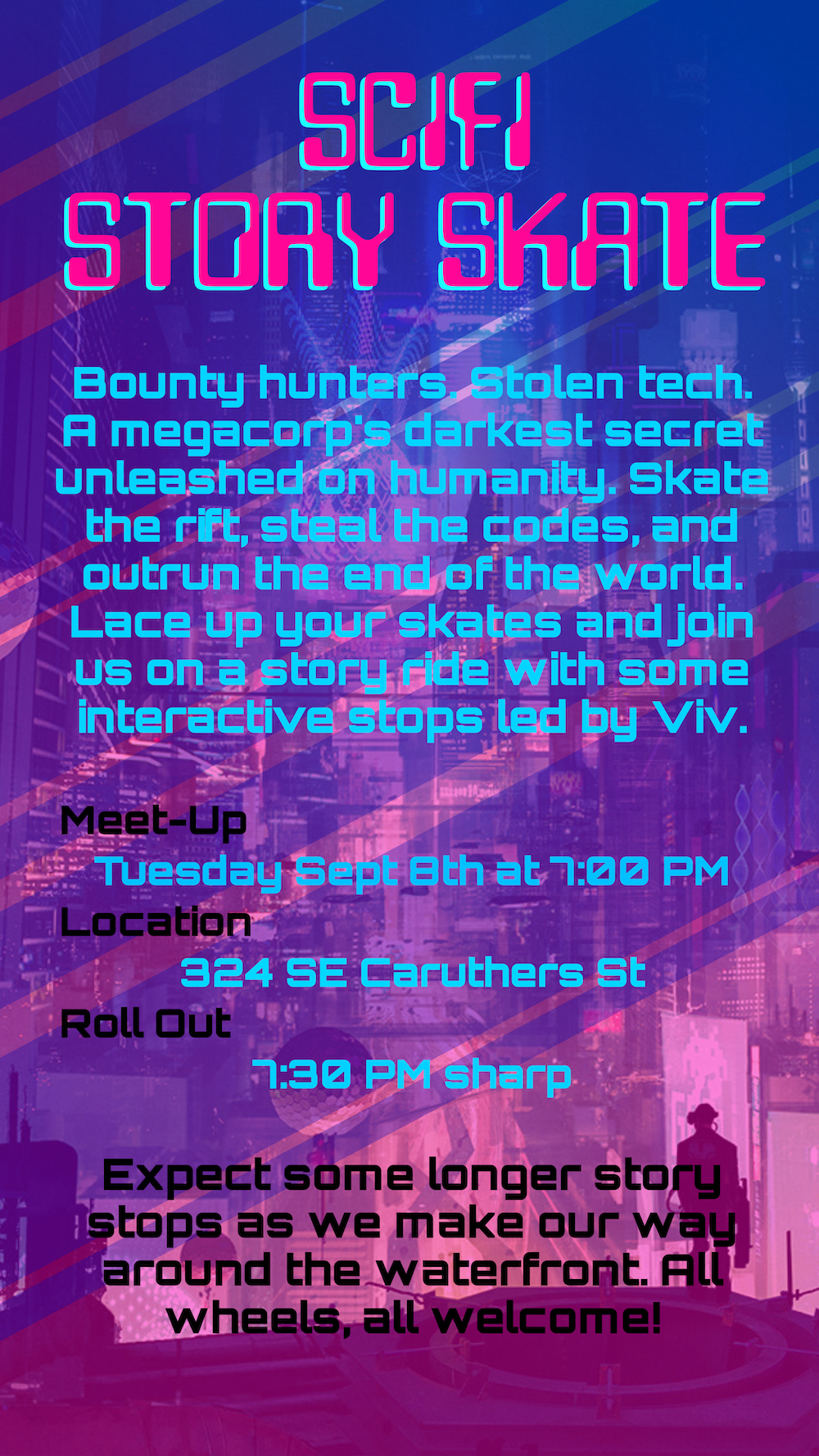 Bridge City Skate's Sci-fi/Cyberpunk Story Ride