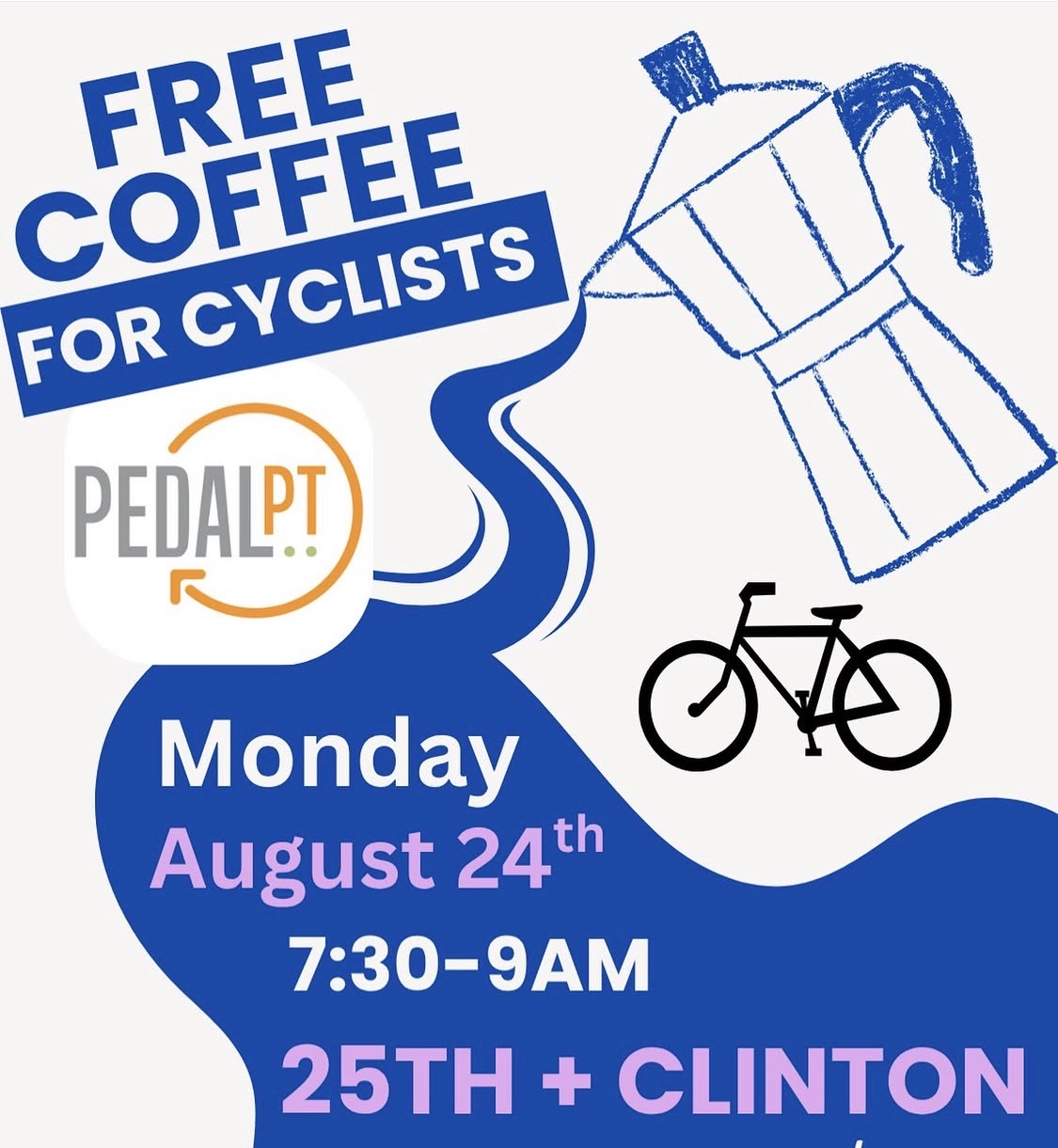 Free Coffee on Clinton with Pedal PT