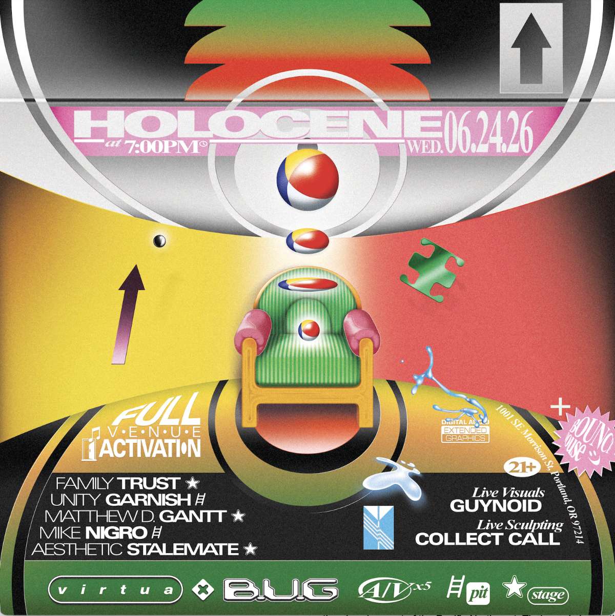 A full venue activation of Holocene: Featuring a/v sets by Matthew D. Gantt, Mike Nigro, Aesthetic Stalemate + more! – 21+