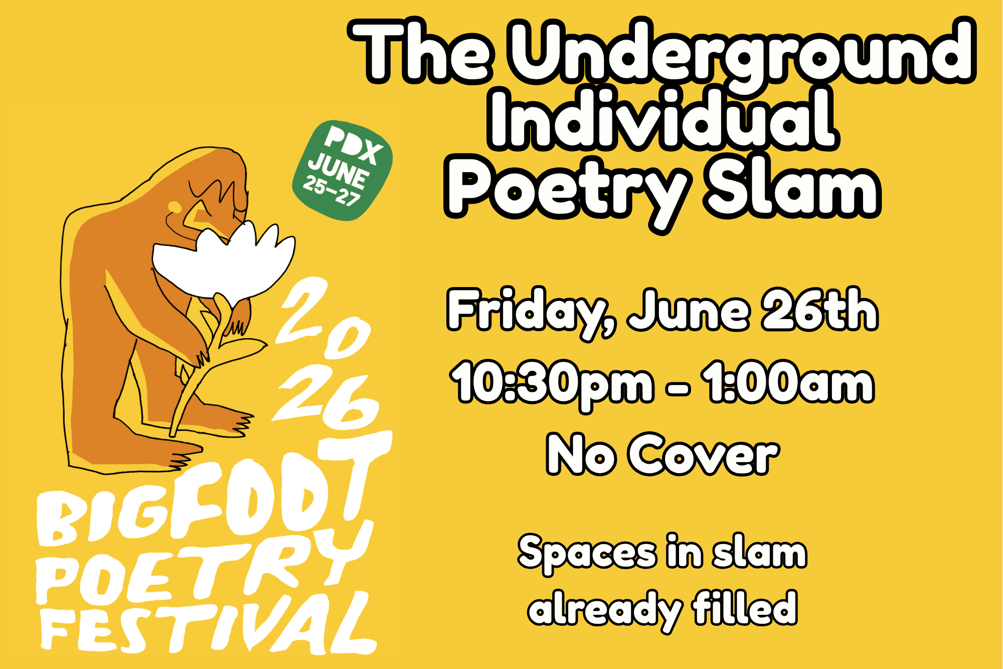 The Underground Individual Poetry Slam 2026