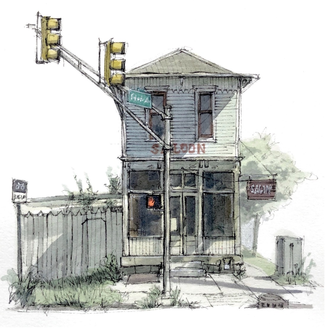Sketch and Bike in SE Pdx